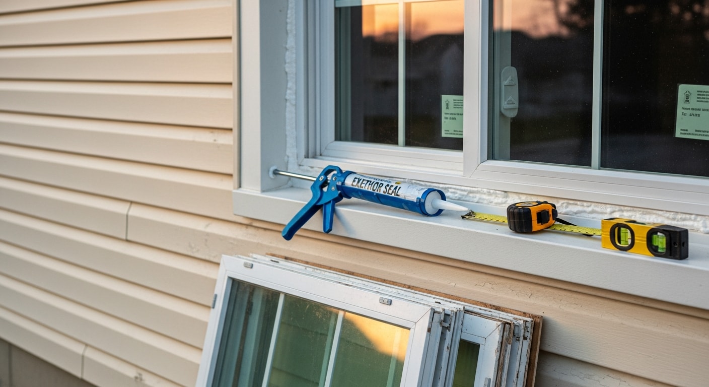 A freshly installed replacement window on a single-family home in Rome, NY, with clean trim and a tight seal against the exterior siding. The window frame shows no gaps or rot, with the surrounding exterior in good condition after professional installation by 2nd Chance Roofing LLC.